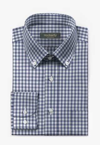 Blue Checked 100% Cotton Down Shirt #7437511