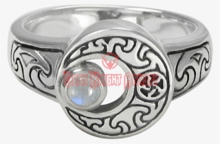 Crescent Moon With Moonstone Ring #7446215