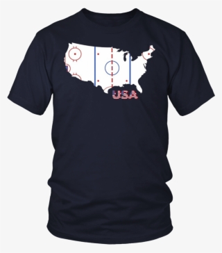 American Ice Hockey Map T-shirt United States Tee Usa #7452982