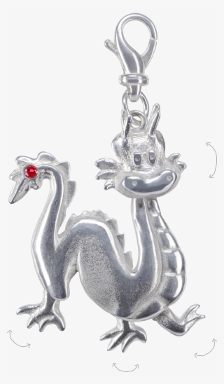 Handcrafted Silver Dragon Charm #7455679