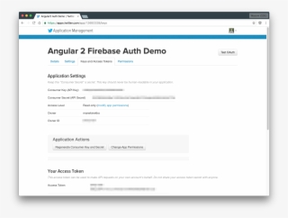 Twitter Application Settings #7456008