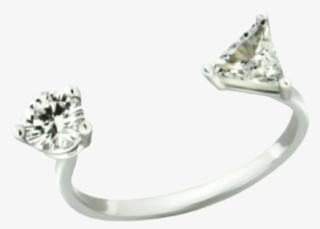 Dot And Triangle Diamond Ring #7457030