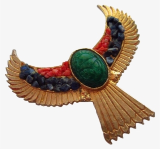 Accessocraft Signed Egyptian Revival Khepri Winged #7460375