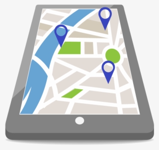 Image Of State Of Georgia Locations On A Tablet Map #7467827