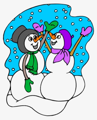 Snow Weather Happy Snowman Sisters #7469539