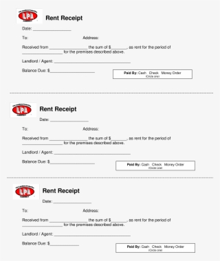 Rental Payment Receipt Template Main Image #7471926