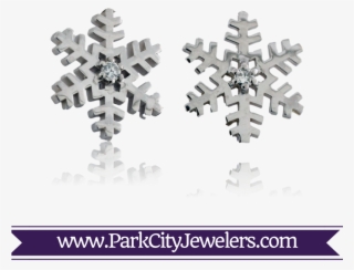 Single Diamond Snowflake Stud Earrings #7479228