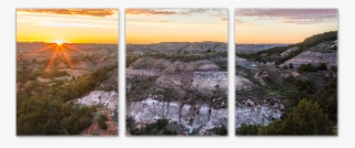 Theodore Roosevelt National Park Panoramic Canvas Set #7495028