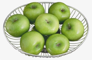Green Apples In A Metal Bowl Png Clipart #750037