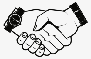 Handshake Computer Icons Drawing - Shaking Hands Clipart Black And White #750076