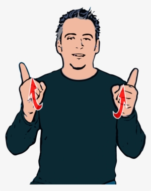 Index Finger Extended On Both Hands Pointing Forwards - Bsl Boss #750584