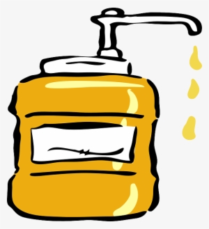 Yellow, Pump, Dispenser, Liquid, Soap - Mustard Clipart #750708