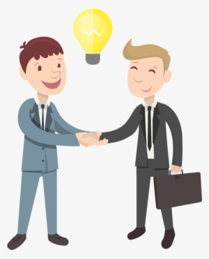 Black And White Download Cartoon Two Businessman Idea - Cartoon People Shake Hand #750837