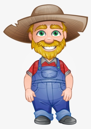 Vector Old Farmer Character - Cartoon Farmer #751374