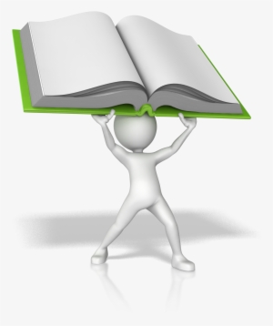 Stick Figure Holding Book #751688