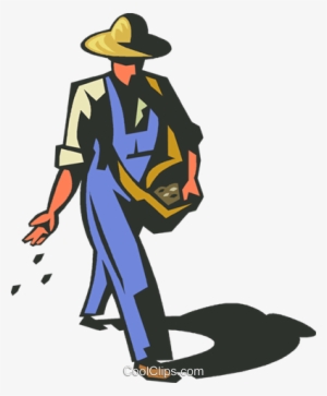 Farmer Planting Seeds Royalty Free Vector Clip Art - Skilled Worker Mid Atlantic Colonies #752140