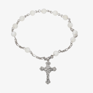 Bead Drawing Rosary Crucifix - Rosary Bracelet Png Transparent #753970