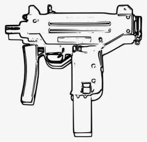Graphic Free Shooting Clipart Uzi - Uzi Gun Line Art #755509 Graphic Free Shooting Clipart Uzi - Uzi Gun Line Art #755509