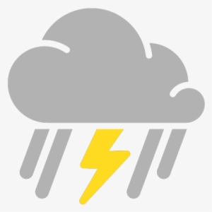 Simple Weather Icons Thunderstorm Png Png Images - Scattered Thunderstorm Weather Symbol #756375
