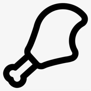 Chicken Leg Outline With A Bite Comments - Chicken Leg Vector Png #757819