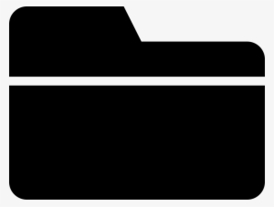 Folder Black Symbol With One Horizontal Straight Line - Portable Network Graphics #758024