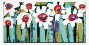White Blooms - White Blooms Framed Giclee Print Art, Natural Wooden #758449