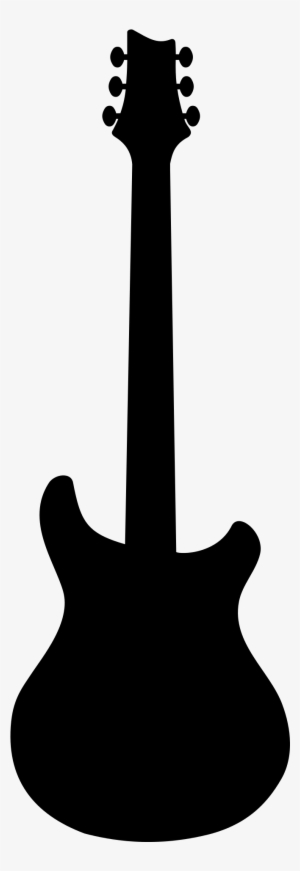 Black Guitar Silhouette - Electric Guitar Silhouette Png #758748