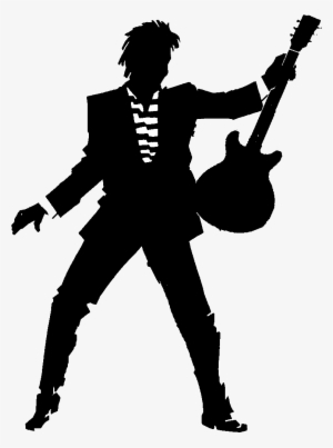 Pee Kay Music Rock Guitarist Silhouette Png - Guitar Player Silhouette #758768