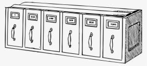 Horizontal Document Trays Black White Line Art 999px - Locker Map Sunny Hills High School #759096