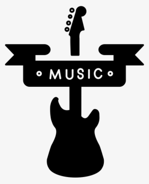 Music Banner And A Guitar Silhouette Comments - Icone Guitarra #759114