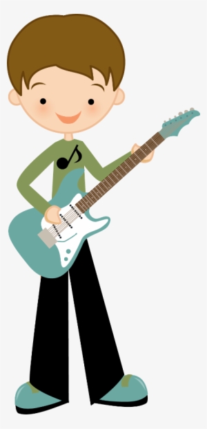 Guitar Clipart Boy - Boy Playing Guitar Clipart #759117