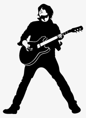 Go To Image - Rock Guitarist Silhouette Png #759173