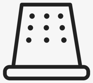 Thimble Outline Rubber Stamp #7500720