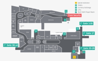 Airside Departure Lounge Map #7505640