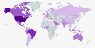 World Map Highlighting Nyu Exec Ed Participant Countries #7511228