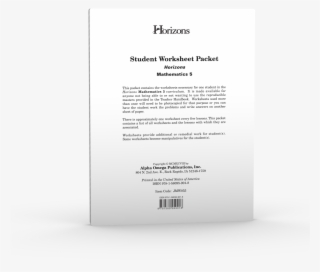 Horizons 5th Grade Math Student Worksheet Packet #7512435