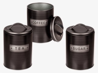 Set Of 3 Tea Sugar Coffee Floral Print Ceramic Storage #7519030