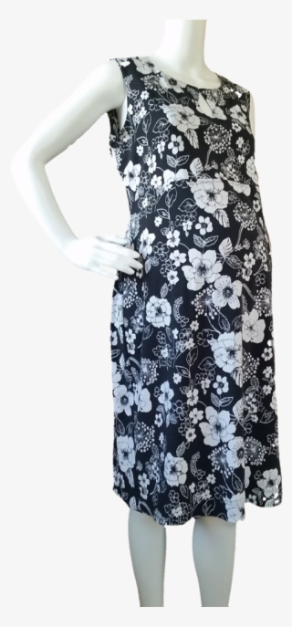 Liz Lange Maternity Black & White Floral Print Shift #7519136