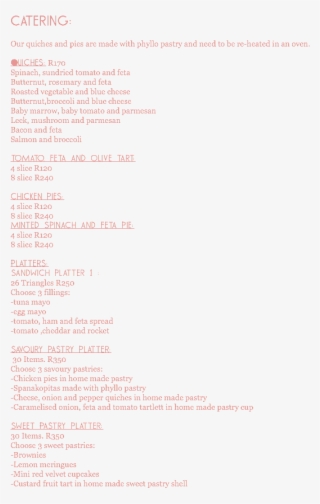 Our Quiches And Pies Are Made With Phyllo Pastry And #7540430