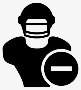 Rugby Player With Helmet And Minus Sign Comments #7553491