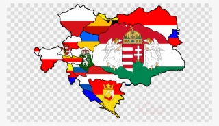 Flag Map Of Austria Hungary Clipart Austria-hungary #7554822