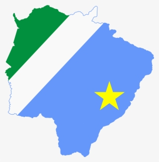 Flag Map Of Mato Grosso Do Sul #7559937