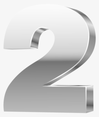 Number Two 3d Silver Png Clip Art Image #7560295
