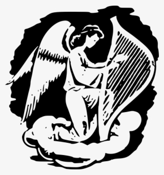 Angel Playing The Harp, Angel, Harp, Heavenly Being #7573310