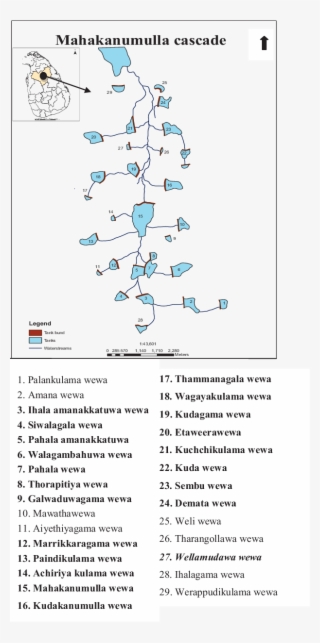 Map Of Mahakanumulla Cascade #7579414