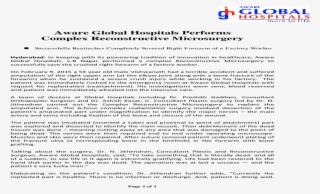 Aware Global Hospitals Performs Complex Reconstructive #7581230