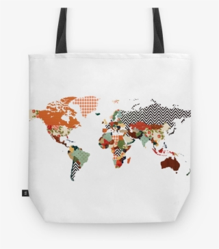 Bolsa Mapa Mundi De Juliana Zimmermannna - World Map Outline Colored #7586814