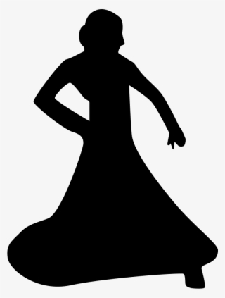 Woman Dancing With Long Dress Comments - Princess Silhouette #7586815