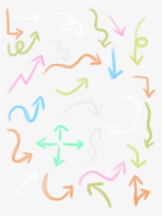 Hand Drawn Arrows Arrow Elements Colorful Png And Psd #7588963