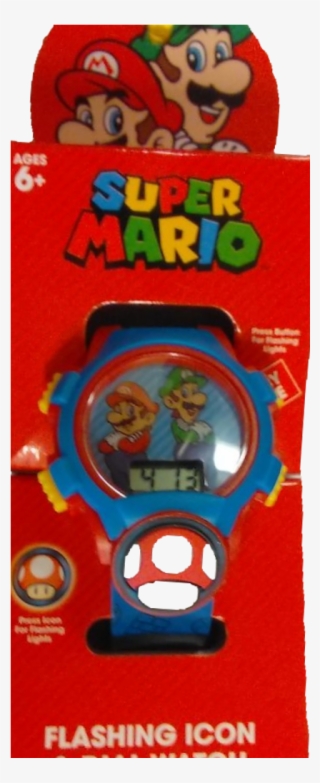 Super Mario Flashing Icon And Dial Lcd Kids Watch - Baby Toys #7589608
